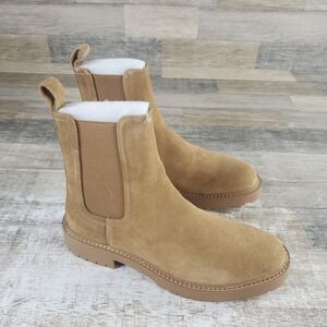 Saint Morta Chunky Men Chelsea Boots Sz 8 Camel Slip On Ankle Boot